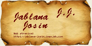 Jablana Josin vizit kartica